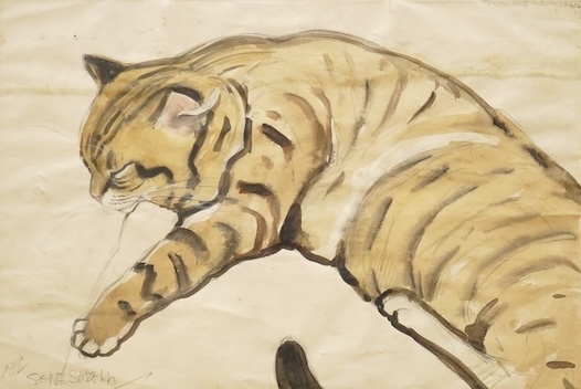 Adam Edwin Proctor (1864-1913), ‘A Devon Cottage’, signed and dated '08, watercolour, 26 x 17cm